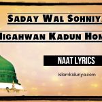 Saday Wal Sohniya Nigahwan Kadun Honiyan – Punjabi Naat Lyrics