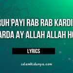 Meri Ruh Payi Rab Rab Kardi Ay Dil Karda Ay Allah Allah Hoo – Lyrics