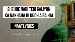 Shehre Nabi Teri Galiyon Ka Nakhsha Hi Kuch Aisa Hai - Naat Lyrics