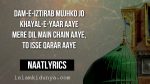 Teri Wehshaton se Ae Dil Mujhe kiun Na Aar Aaye - Lyrics