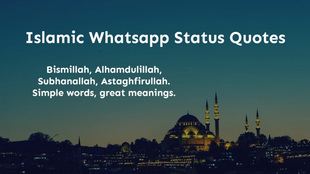 Islamic Whatsapp Status Quotes in English | Islamic Whatsapp Quotes