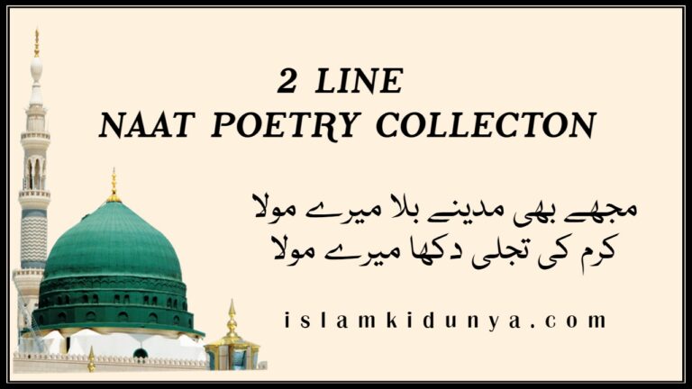 2 Line Naat Poetry Collection | Naat Poety Status Wallpapers